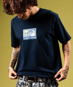 Alternative view of Brain Power Tee (Navy)
