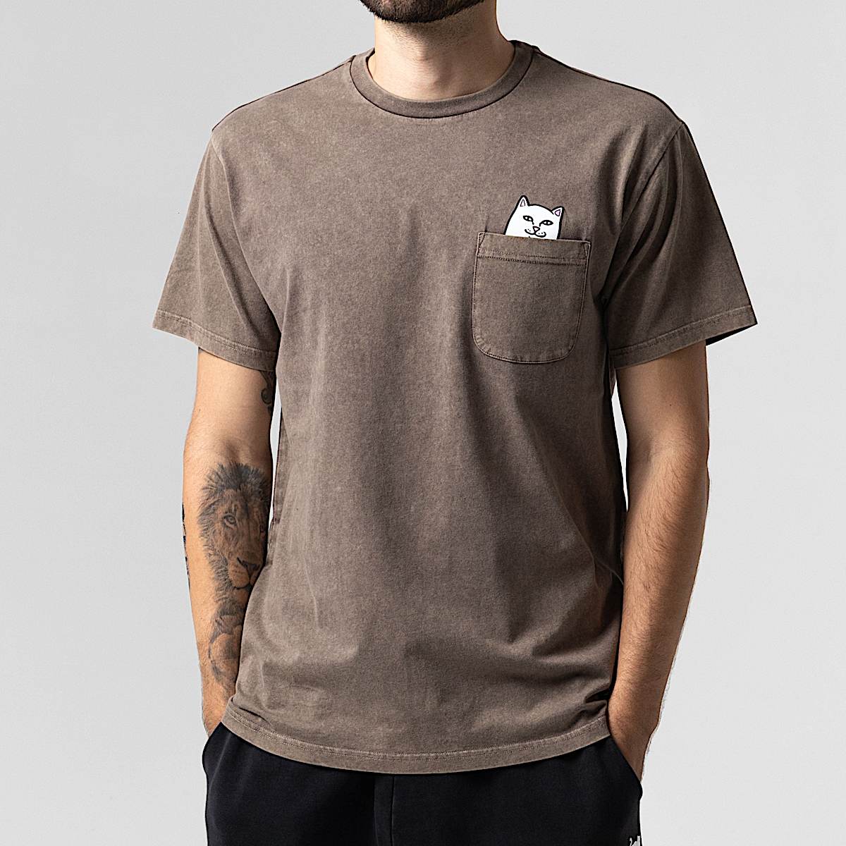 Lord Nermal Pocket Tee (Brown Vintage Wash) - Image 2
