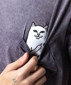 Alternative view of Lord Nermal Pocket Tee (Grape Vintage Wash)
