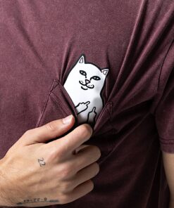 Alternative view of Lord Nermal Pocket Tee (Burgundy Vintage Wash)
