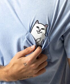 Alternative view of Lord Nermal Pocket Tee (Power Blue Vintage Wash)