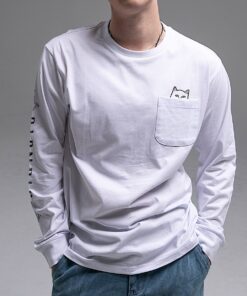 Alternative view of Lord Nermal L/S Pocket Tee (White)