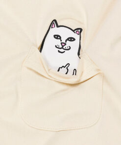 Alternative view of Lord Nermal Cropped Long Sleeve Pocket Tee (Natural)