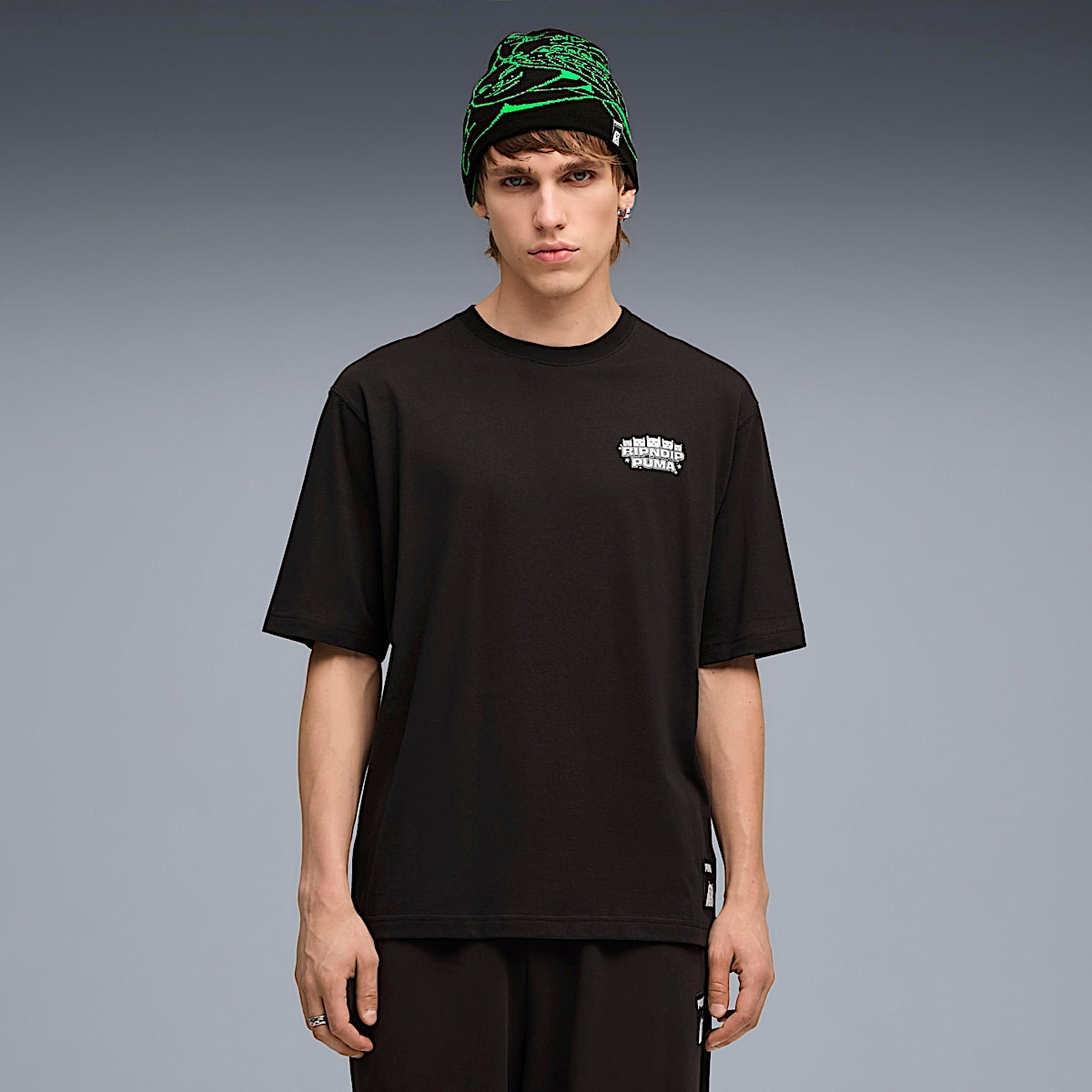 PUMA X RIPNDIP Boxy Graphic Tee (Puma Black) - Image 2