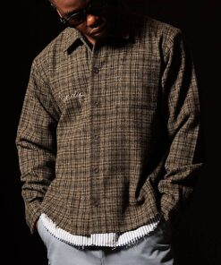 Alternative view of Where The Flowers Bloom Flannel Jacket (Olive)