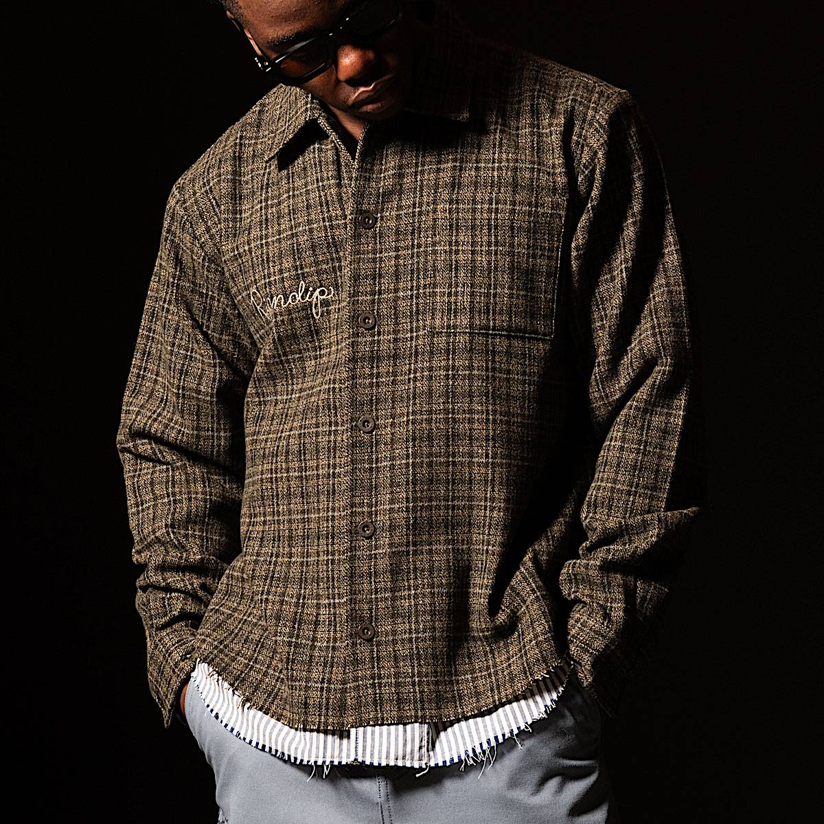 Where The Flowers Bloom Flannel Jacket (Olive) - Image 2