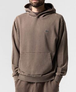 Alternative view of Castanza Hoodie (Brown Vintage Wash)