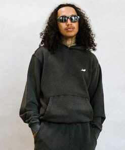 Alternative view of Castanza Hoodie (Black Vintage Wash)