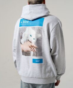 Alternative view of A Bird Hoodie (Ash Heather)