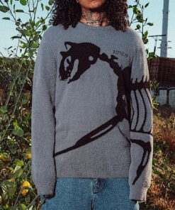 Alternative view of Fossil Mohair Knit Sweater (Charcoal)