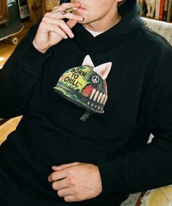 Alternative view of Born To Chill Hoodie (Black)