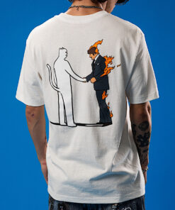 Alternative view of Burn Tee (Bone)