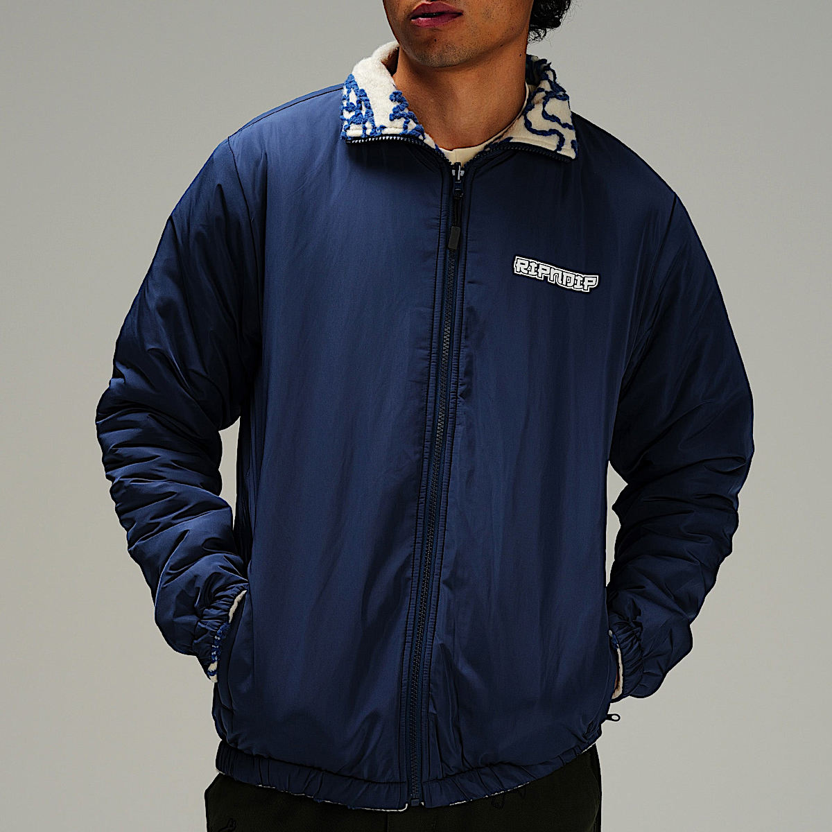 Haku Reversible Jacket (Off White/Navy) - Image 2