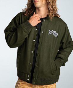 Alternative view of Inferno Varsity Jacket (Light Forest)