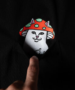 Alternative view of Lord Shroomy Pocket Tee (Black)