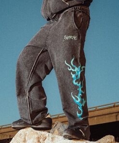 Alternative view of Squabble Up Sweat Pants (Black Vintage Wash)