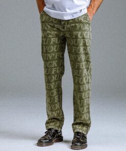 Alternative view of F.U.F.F. Washed Denim Pants (Light Olive Denim)