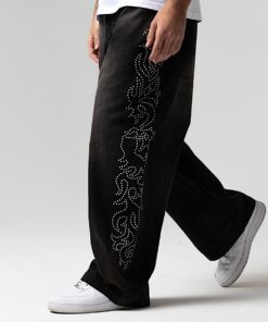 Alternative view of Pretty Flacko Extra Wide Leg Pants (Black Vintage Wash Denim)