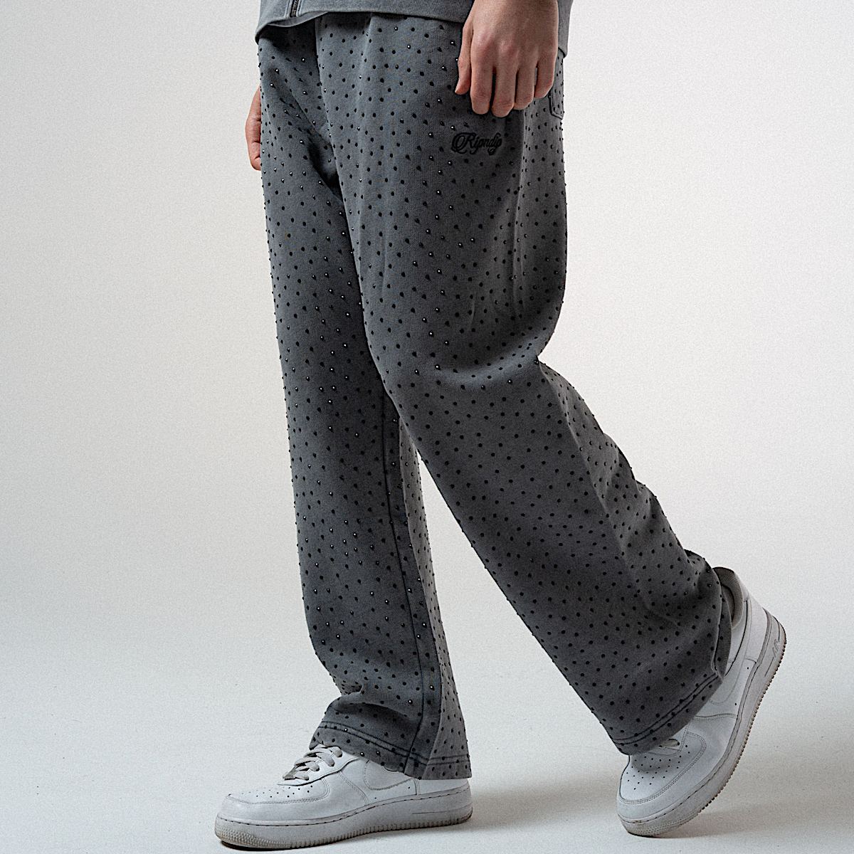 RIPNGEMS Straight Leg Sweatpants (Charcoal Wash) - Image 2