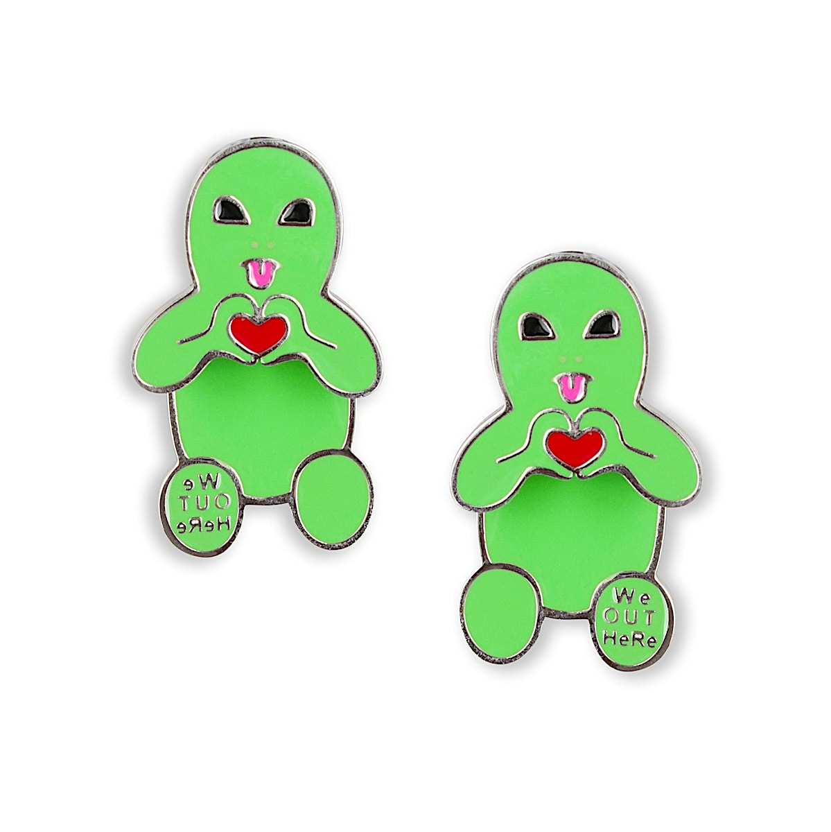 Alien Loves Earring Set (Green) - Image 2