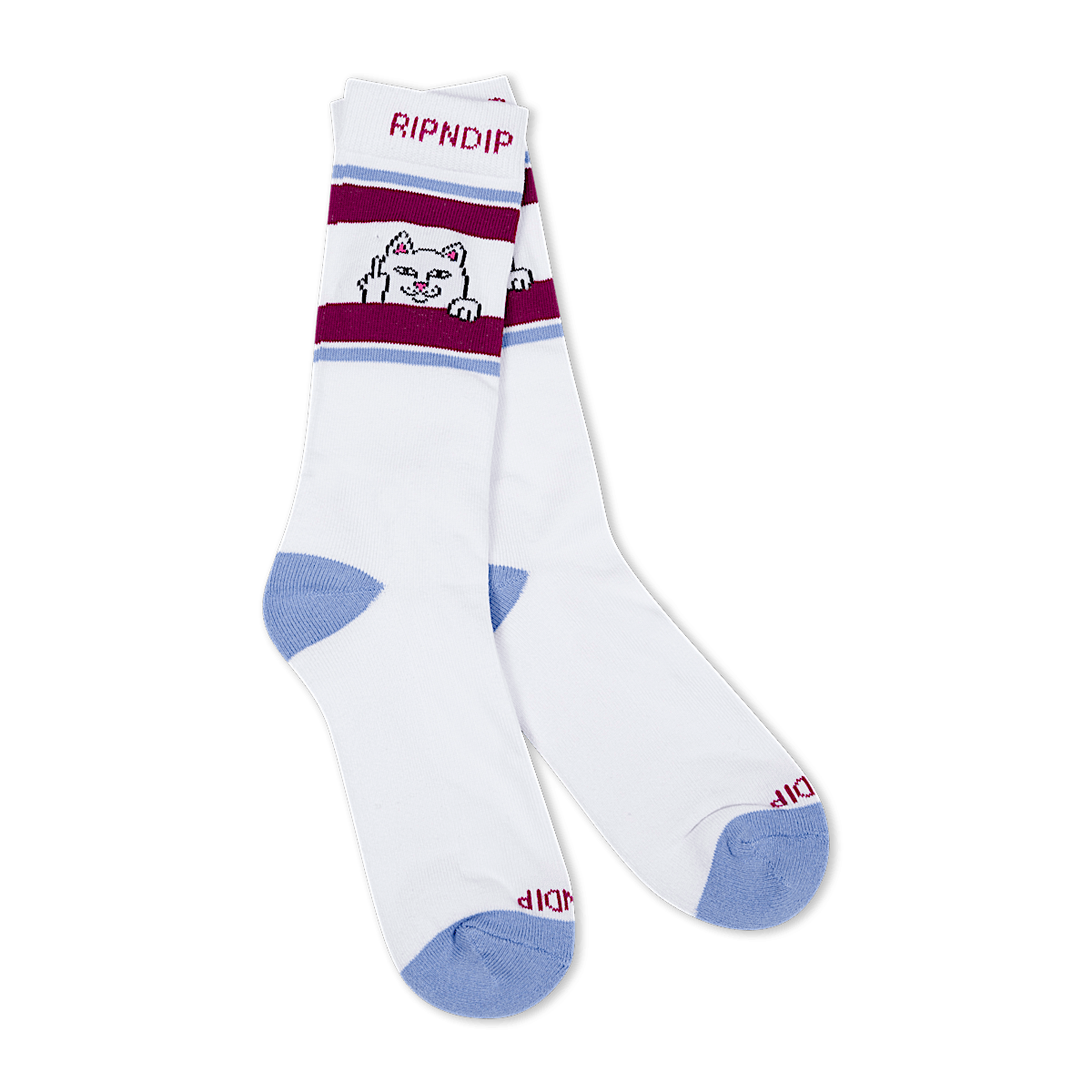 Peeking Nermal Socks (Plum / Blue) - Image 2