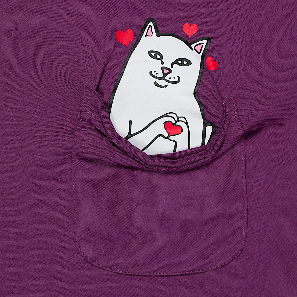 Nermal Loves Pocket Tee (Plum) - Image 2