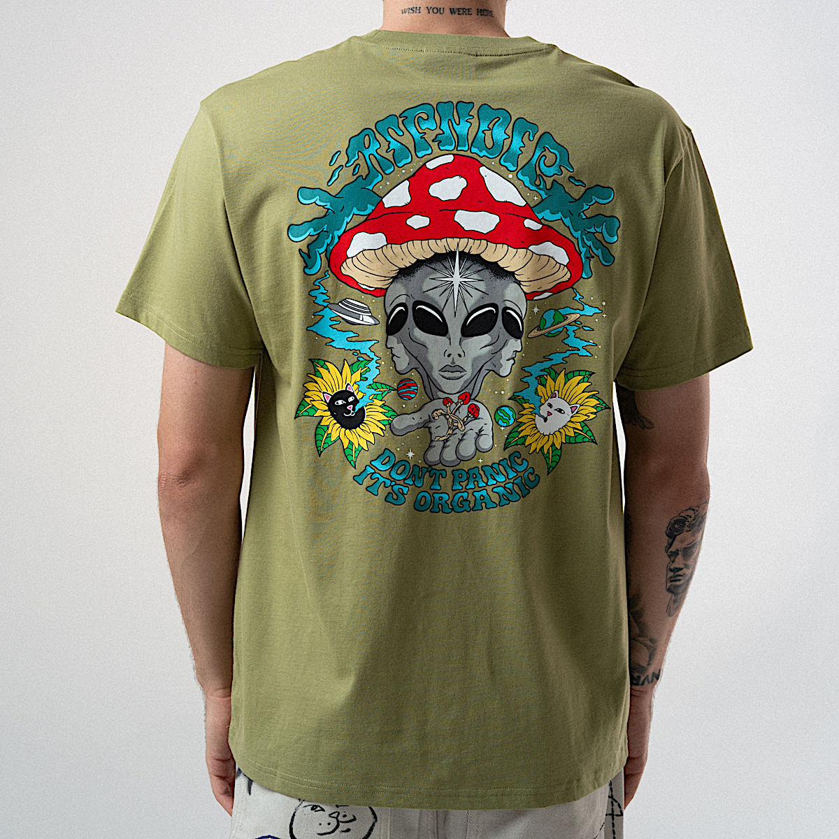 Don't Panic Tee (Light Forest) - Image 2
