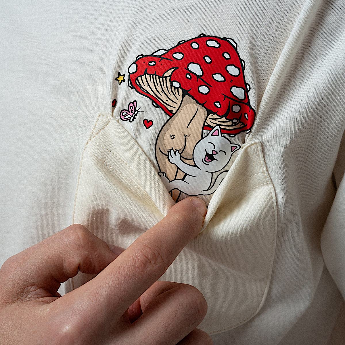 Funny Fungus Pocket Tee (Bone) - Image 2