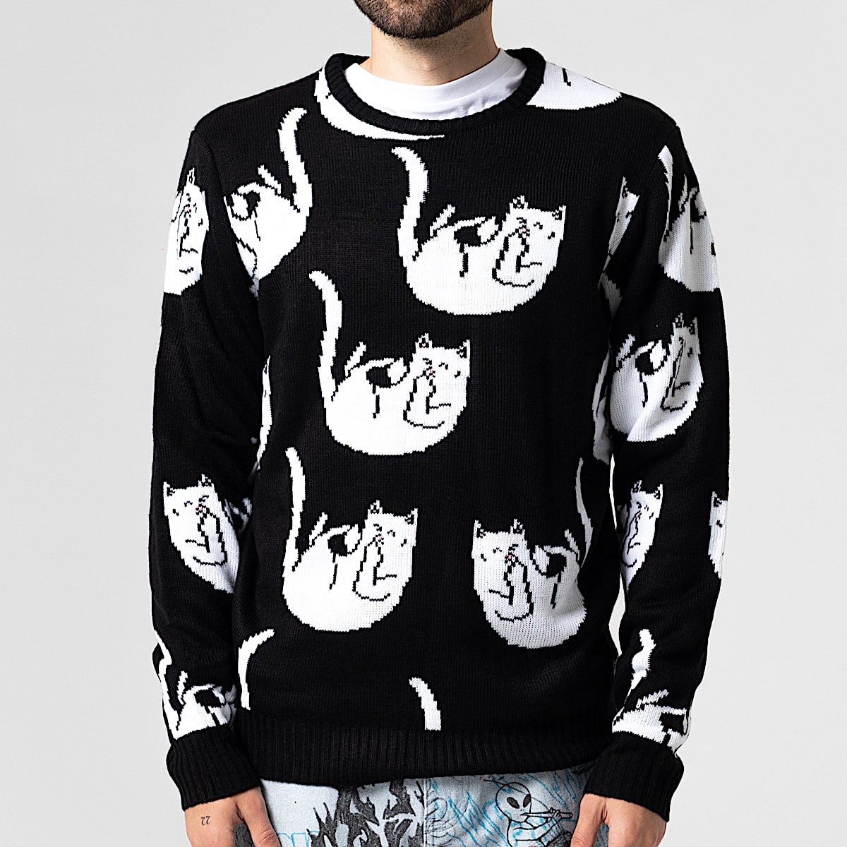 Falling For Nermal Knit Sweater (Black) - Image 3