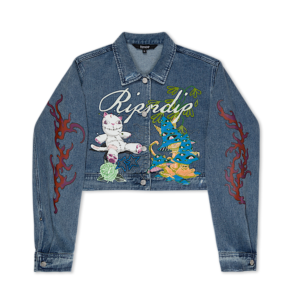 Travis Cropped Denim Jacket (Light Wash) - Image 3