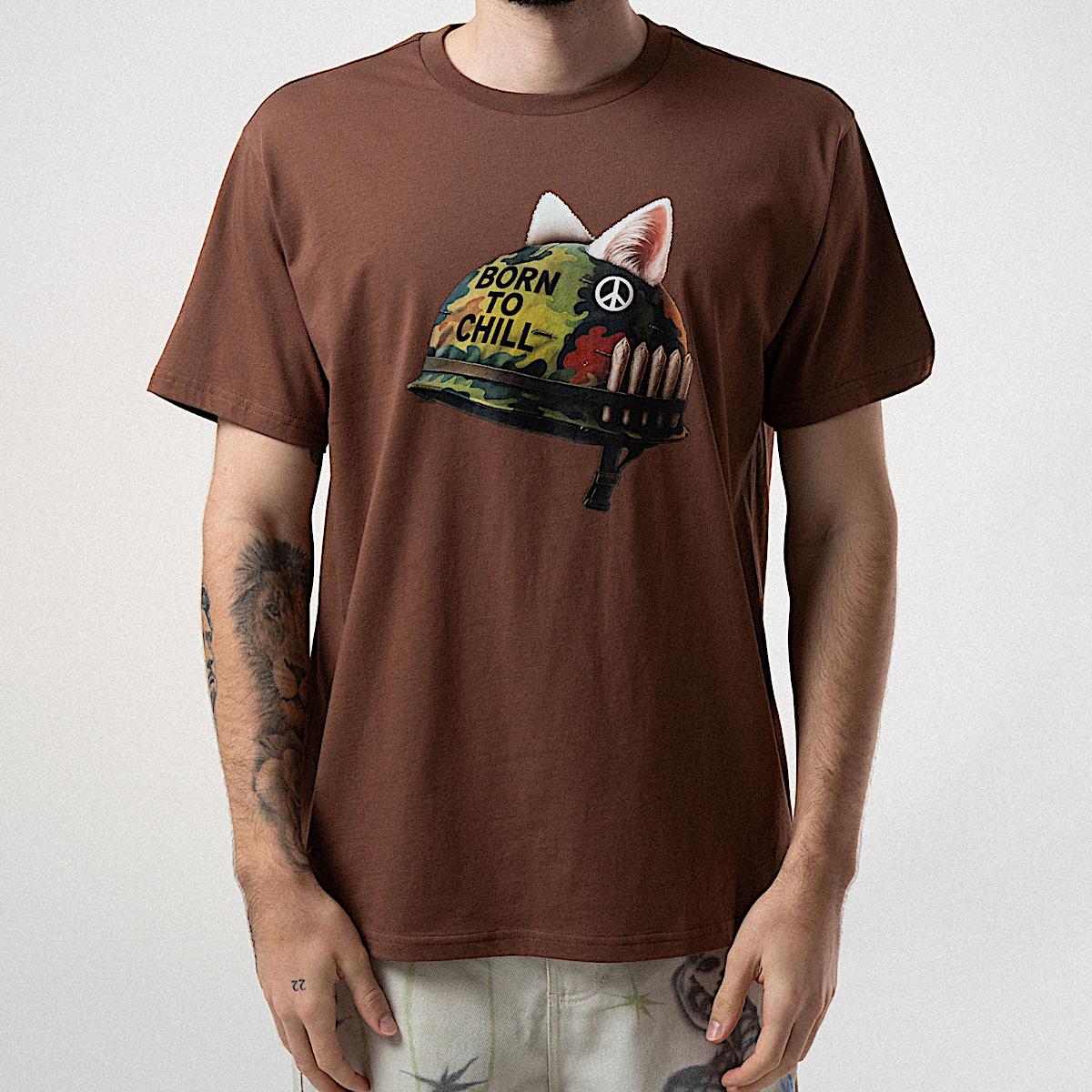 Born To Chill Tee (Brown) - Image 3