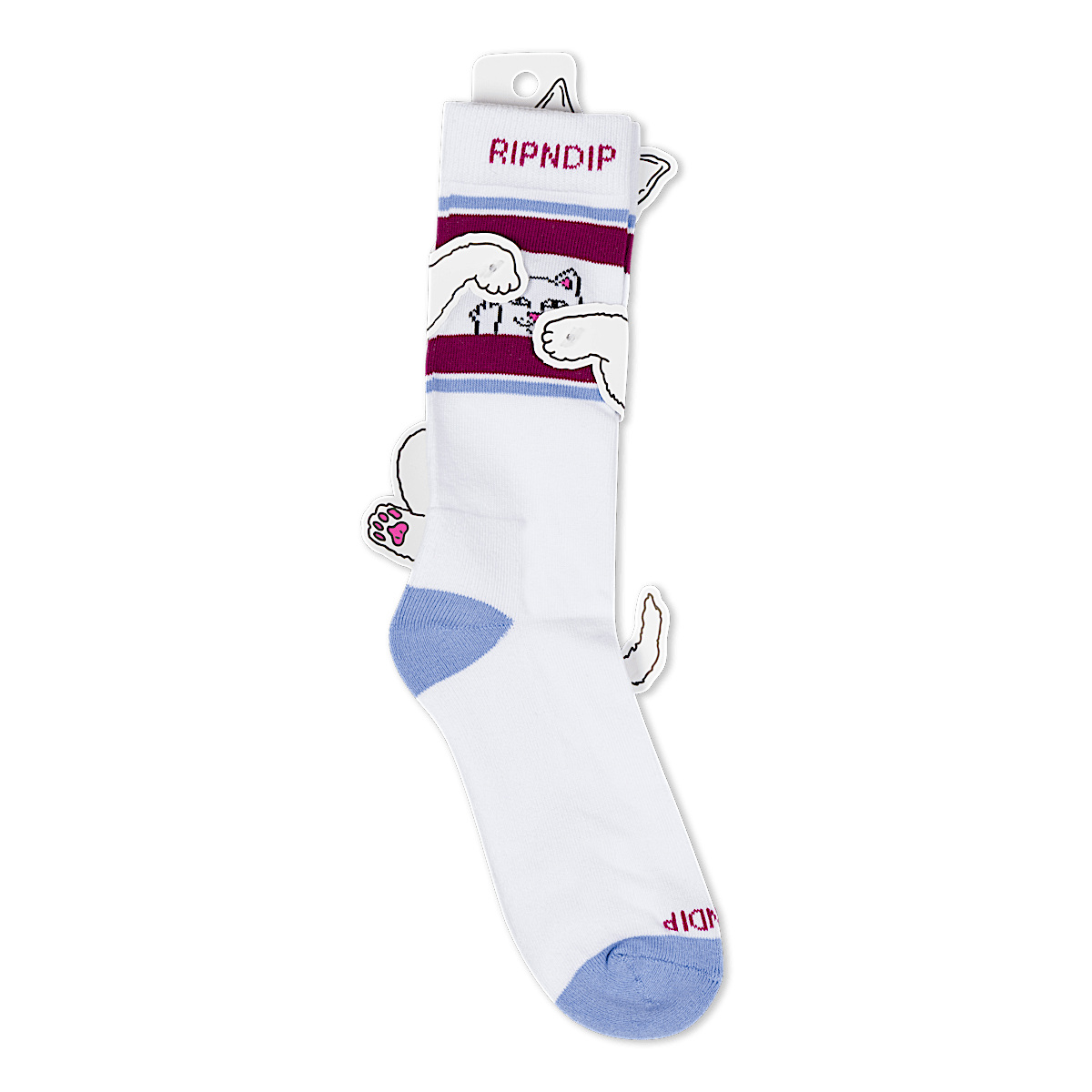 Peeking Nermal Socks (Plum / Blue) - Image 3