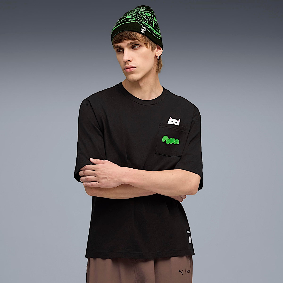 PUMA x RIPNDIP Lord Nermal Pocket Tee (Black) - Image 3