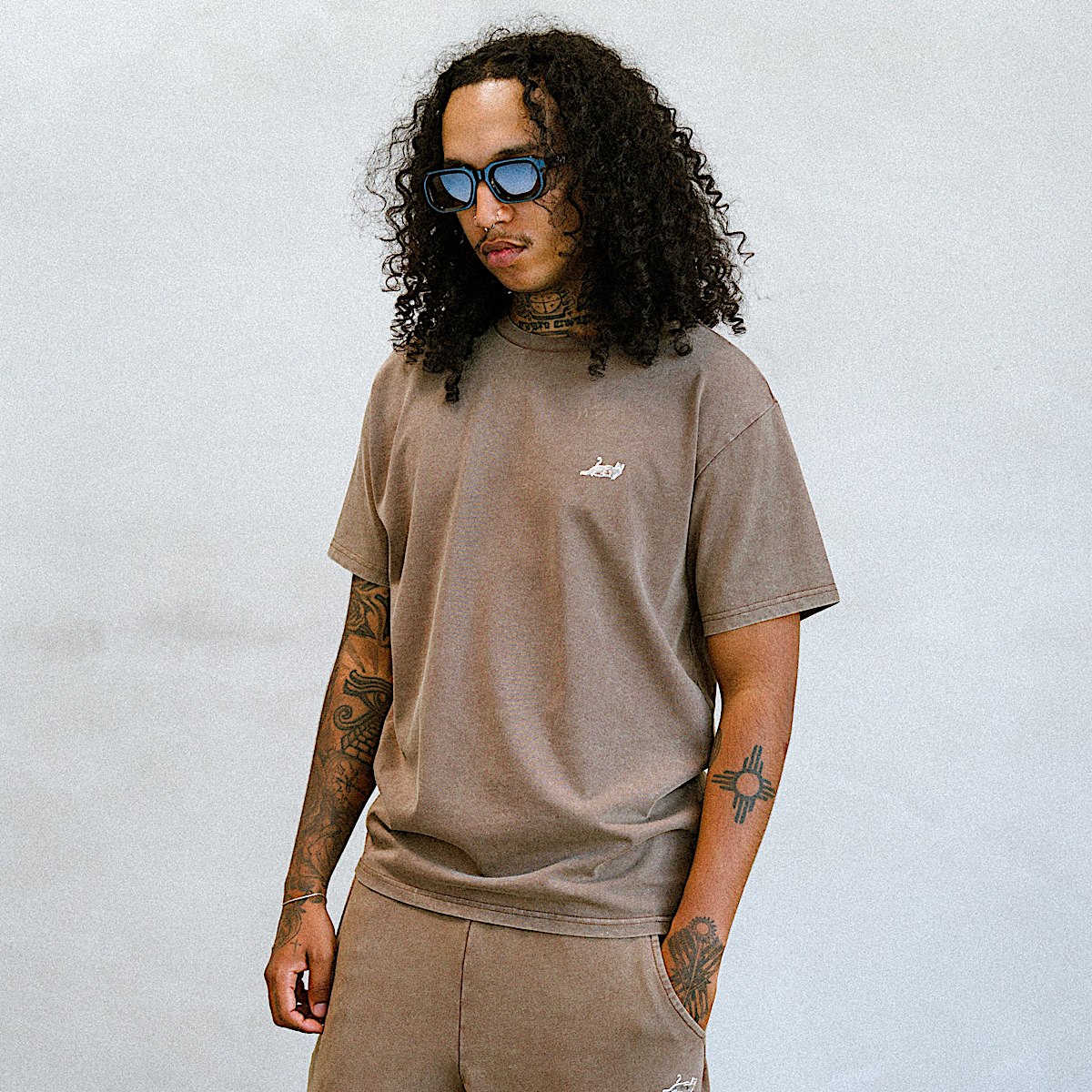 Castanza Short Sleeve Tee (Brown Vintage Wash) - Image 4