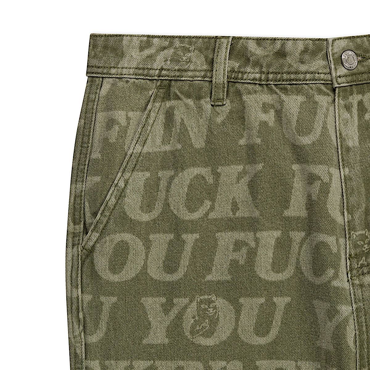 F.U.F.F. Washed Denim Pants (Light Olive Denim) - Image 4