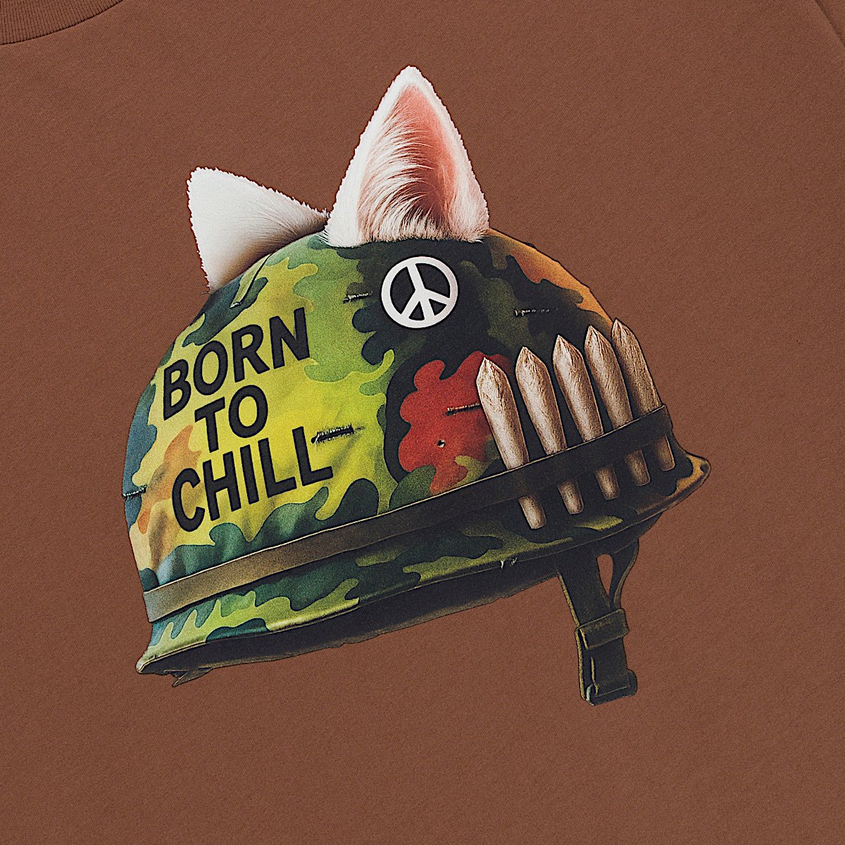 Born To Chill Tee (Brown) - Image 4