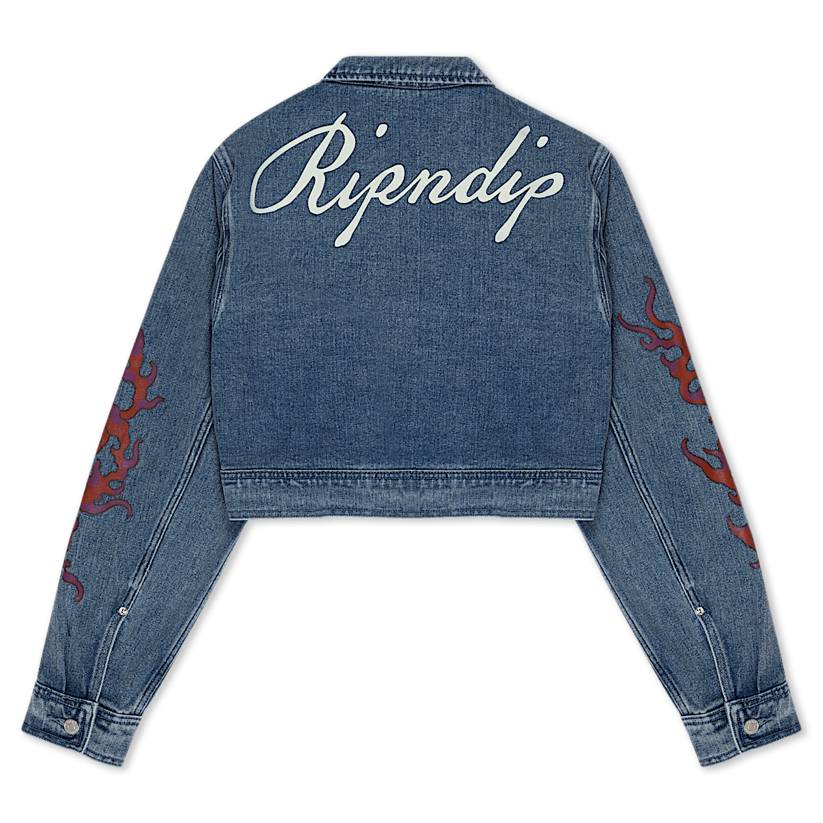 Travis Cropped Denim Jacket (Light Wash) - Image 4
