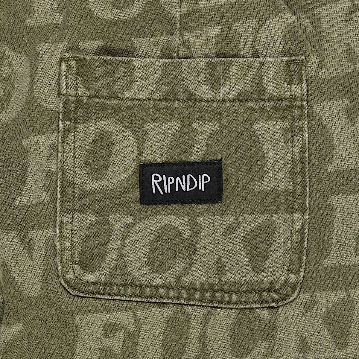 F.U.F.F. Washed Denim Pants (Light Olive Denim) - Image 5