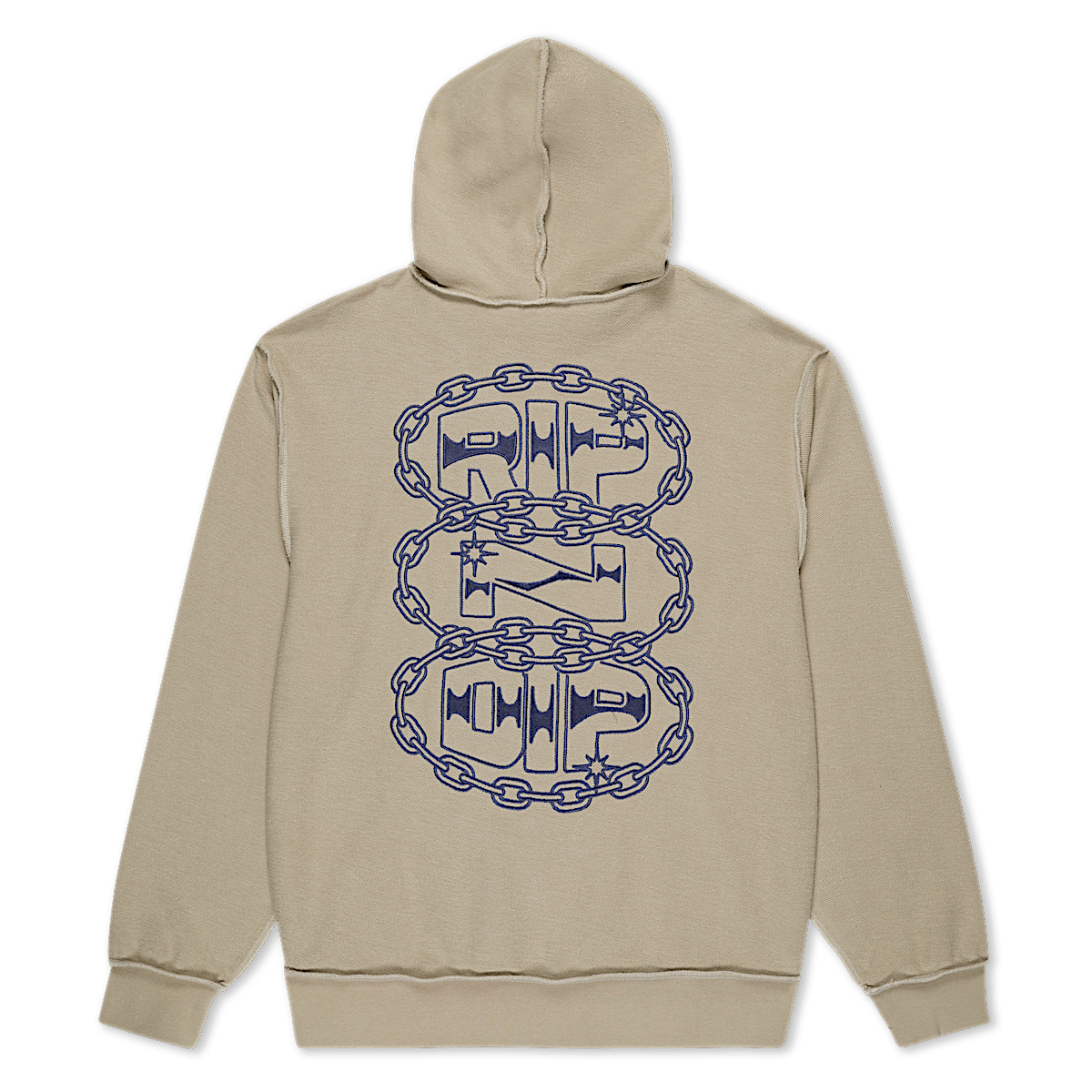 Linked Up Reverse Stitched Hoodie (Khaki) - Image 5