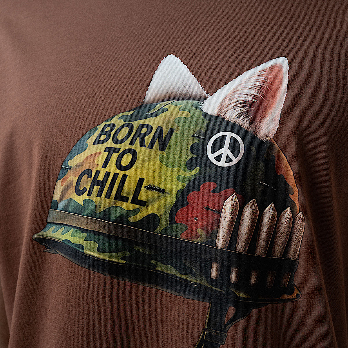 Born To Chill Tee (Brown) - Image 5