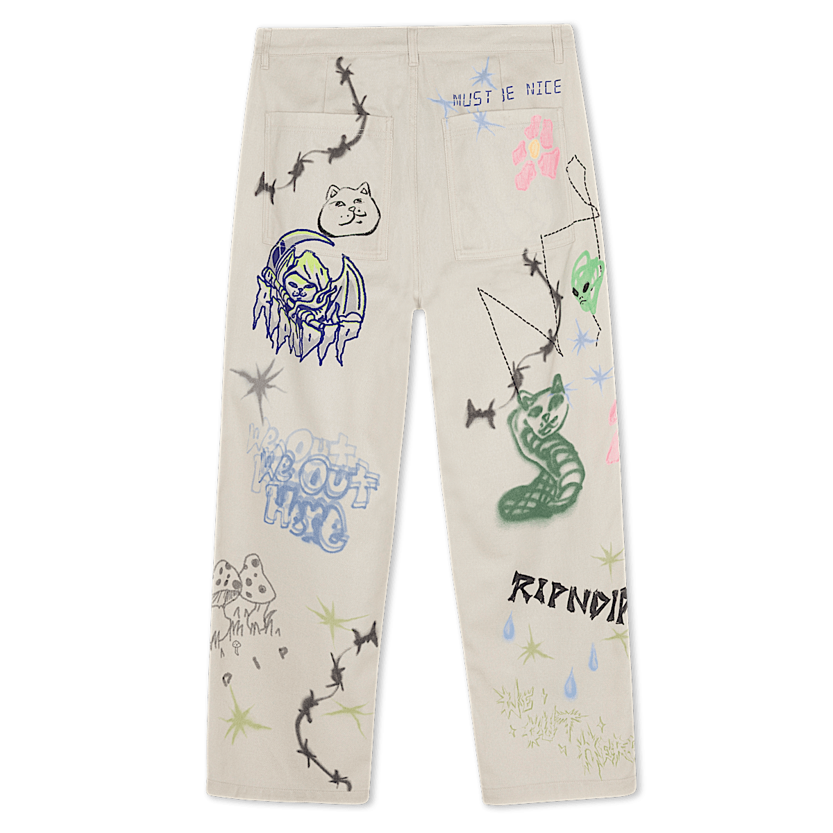 Goosebumps Wide Fit Pants (Bone) - Image 5