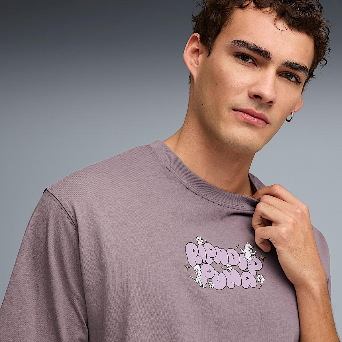 PUMA X RIPNDIP Boxy Graphic Tee (Plum Jam) - Image 5