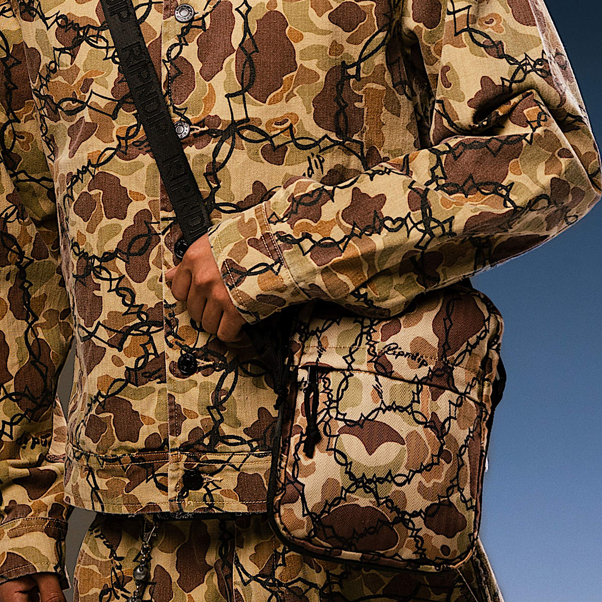 Wired Cross Body Bag (Tan Camo) - Image 6