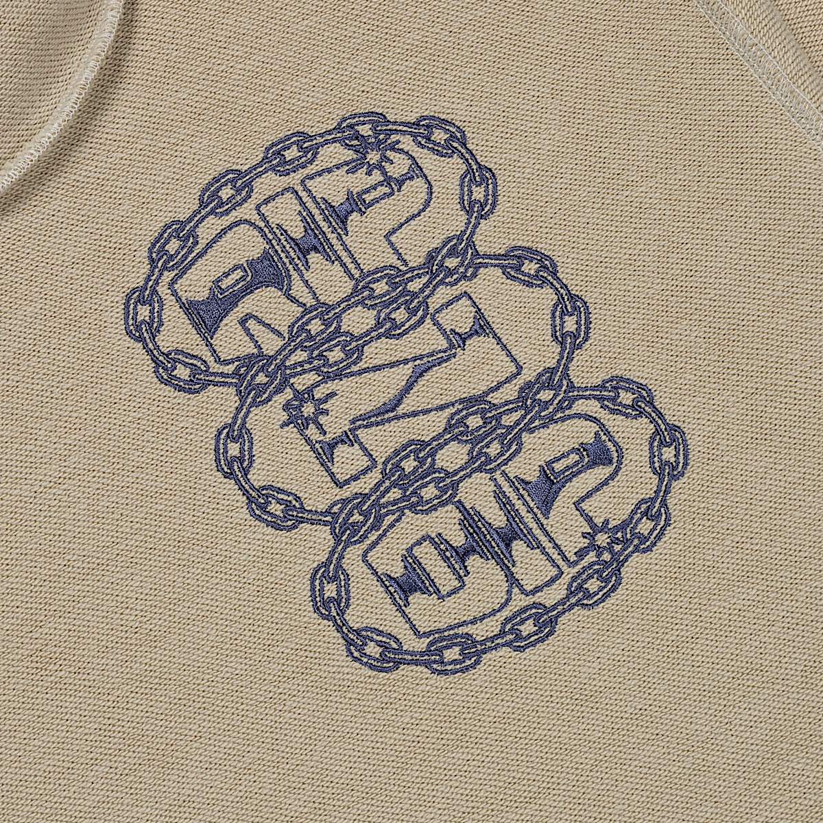 Linked Up Reverse Stitched Hoodie (Khaki) - Image 7