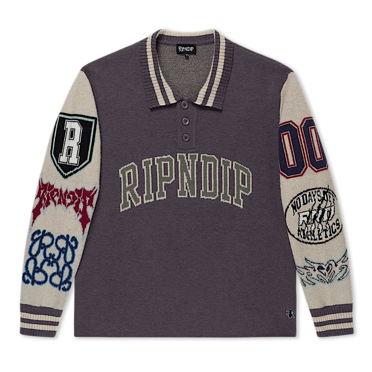 Run It Up Knit Sweater (Charoal / Cream) - Image 7