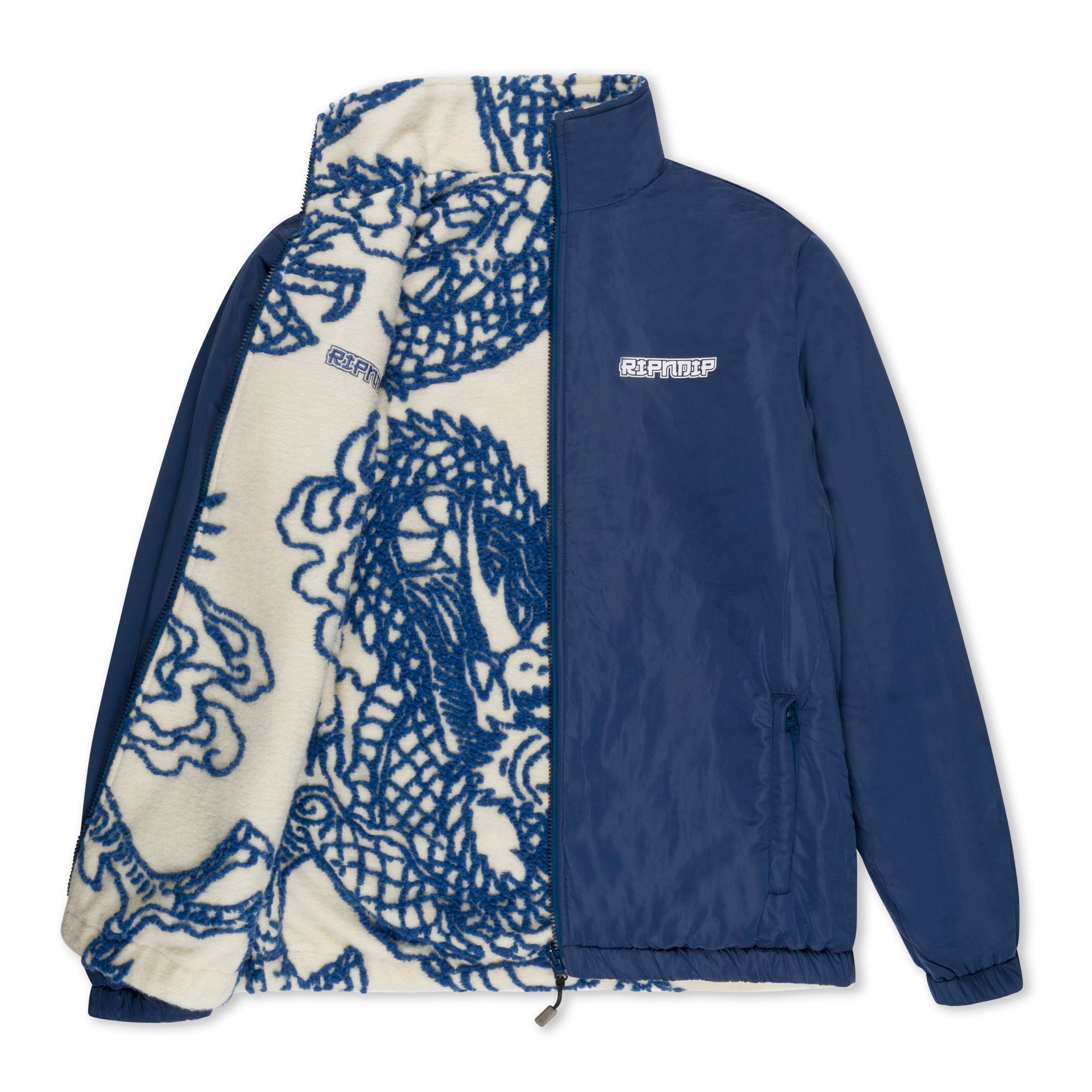 Haku Reversible Jacket (Off White/Navy) - Image 8