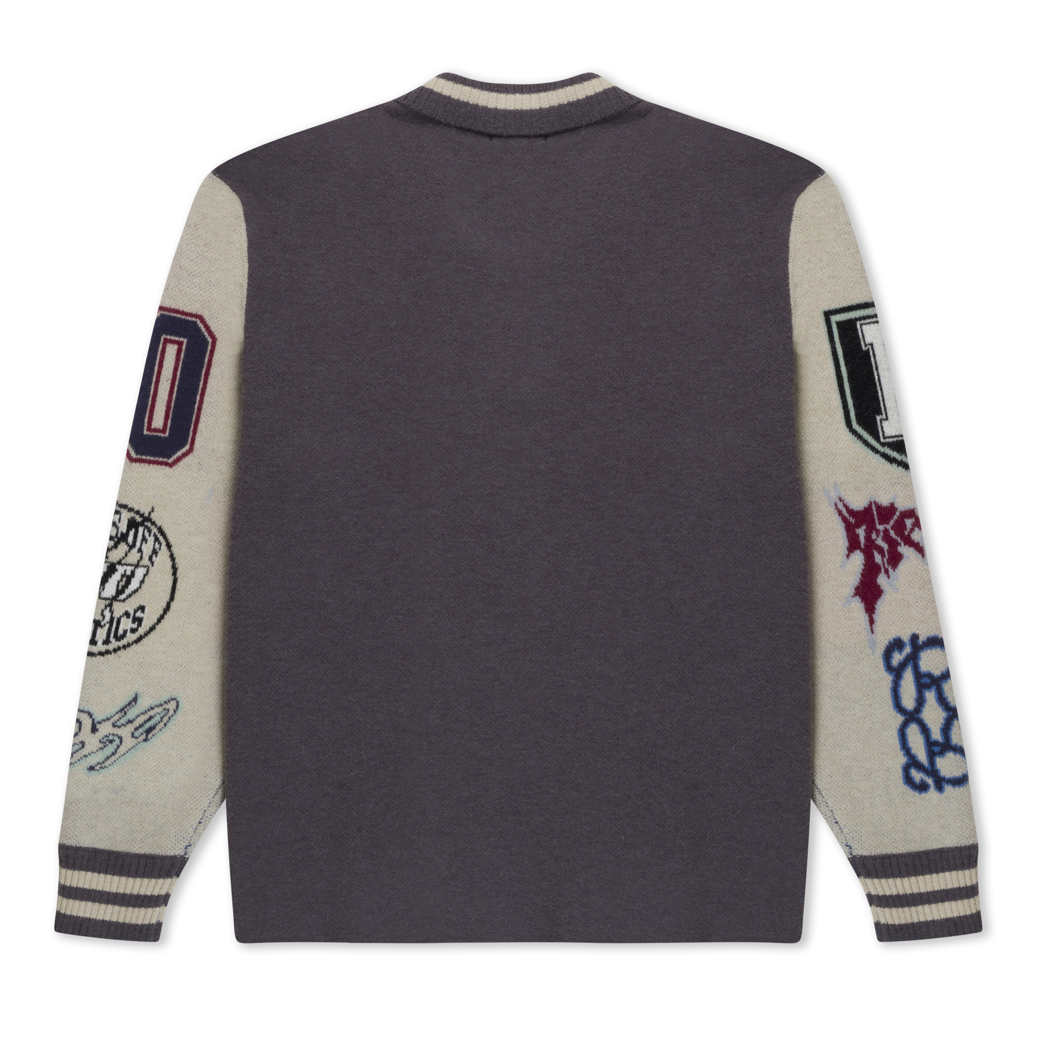 Run It Up Knit Sweater (Charoal / Cream) - Image 8