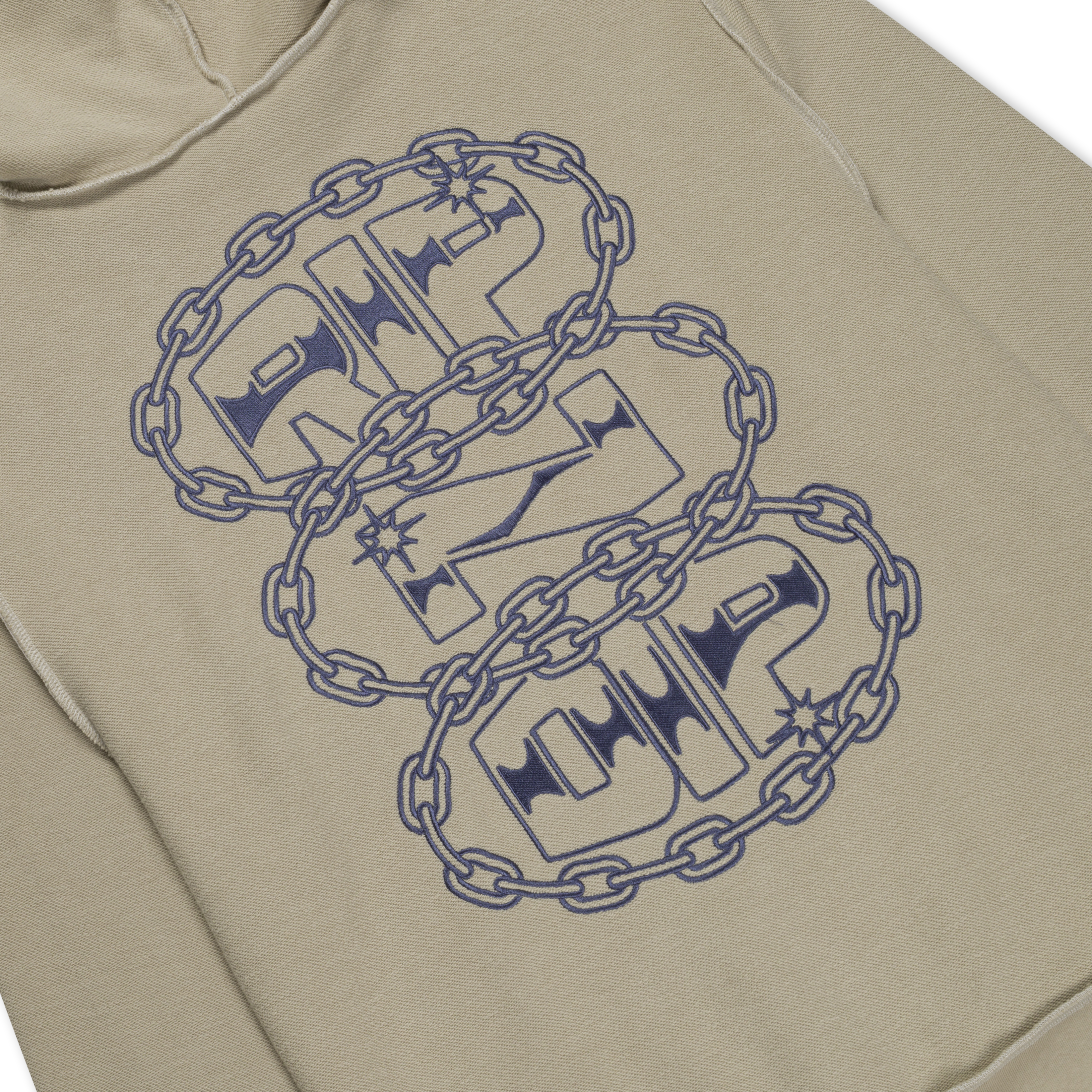 Linked Up Reverse Stitched Hoodie (Khaki) - Image 8