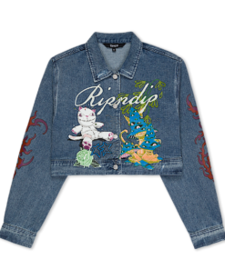 Travis Cropped Denim Jacket (Light Wash)