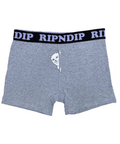 Peek A Nermal Boxers (Heather Grey)